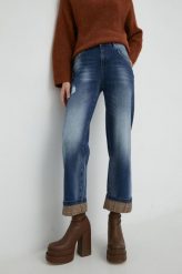MAX&Co. jeansy Aliscafo damskie high waist. Niebieskie jeansy MAX&Co., bez wzorów, z denimu, z podwyższonym stanem. W wyprzedaży za 739.99 zł.