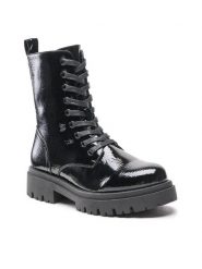 Jenny Fairy Trapery WS5865-05 Czarny. Czarne traperki Jenny Fairy, bez wzorów, ze skóry, bez obcasa, bez zapięcia. Za 84.99 zł.