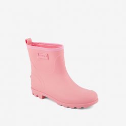 Damskie kalosze Coqui - wodoszczelne, wyjmowana wkładka. Czerwone kalosze Coqui, bez wzorów, z materiału, bez zapięcia. Za 157.99 zł.