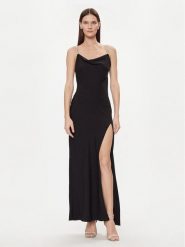 Nissa Sukienka wieczorowa RS14746 Czarny Slim Fit. Czarne sukienki Nissa, bez wzorów, z syntetyku, wizytowe, bez kołnierzyka, bez ramiączek. Za 1,039.00 zł.