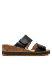 Caprice Klapki 9-27250-42 Czarny. Czarne klapki Caprice, bez wzorów, ze skóry, bez obcasa, bez zapięcia. Za 183.99 zł.
