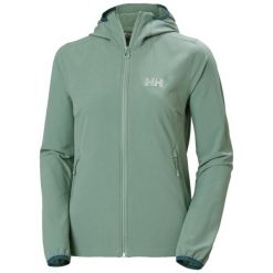 Damska wodoodporna kurtka z kapturem Helly Hansen Cascade Shield. Zielone kurtki Helly Hansen, bez wzorów, z polaru, z kapturem. Za 723.50 zł.