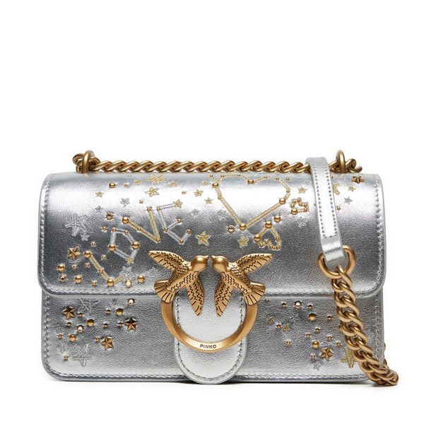 Torebka PINKO. Szare kopertówki Pinko, bez wzorów, wizytowe, bez dodatków. Za 1,149.00 zł.