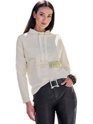 Heine Bluza w kolorze kremowym rozmiar: 48. Brązowe bluzy bez kaptura Heine, bez wzorów, z bawełny, bez kaptura. Za 91.77 zł.