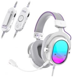 Słuchawki studyjne nauszne Fifine H16W 7.1 White RGB. Białe słuchawki nauszne Fifine Microphone. Za 279.00 zł.