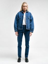 Kurtka damska jeansowa z kolekcji Authentic granatowa Authentic 500. Niebieskie kurtki BIG STAR, l, bez wzorów, z denimu, retro, bez kaptura. W wyprzedaży za 229.99 zł.