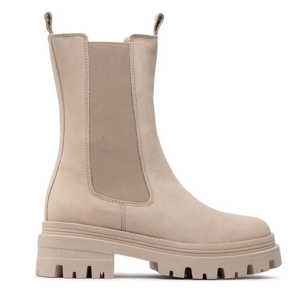 Sztyblety Tamaris. Brązowe botki Tamaris, bez wzorów, bez obcasa, na płaskiej podeszwie, bez zapięcia. Za 469.99 zł.