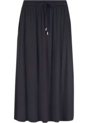 Spódnica z dżerseju z mieszanki bawełny. Czarne spódnice bonprix, bez wzorów, z bawełny, midi. Za 77.99 zł.