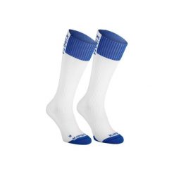 Skarpety do gry w siatkówkę V500 biało-niebieskie. Skarpetki marki ALLSIX. Za 19.99 zł.