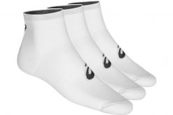 Skarpetki sportowe dla dorosłych Asics 3PPK Quarter Sock. Białe skarpetki ASICS, bez wzorów, z materiału. Za 49.99 zł.