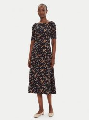 Lauren Ralph Lauren Sukienka codzienna 250946135001 Granatowy Slim Fit. Niebieskie sukienki Lauren Ralph Lauren, na co dzień, xs, bez wzorów, z bawełny, bez kołnierzyka, bez ramiączek, proste. Za 389.99 zł.