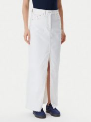 Tommy Jeans Spódnica jeansowa Claire DW0DW20125 Écru Regular Fit. Spódnice Tommy Jeans, bez wzorów, z bawełny. Za 259.99 zł.
