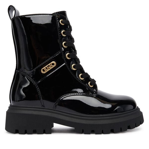 Trzewiki Liu Jo. Czarne botki Liu Jo, bez wzorów, bez obcasa, na płaskiej podeszwie, bez zapięcia. Za 379.99 zł.