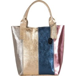 Skórzana torebka w kolorze złotym - 35 x 33 x 18 cm. Torebki klasyczne Mia Tomazzi, Anna Morellini & Co. W wyprzedaży za 257.95 zł.