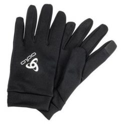 Rękawiczki zimowe multifunkcyjne dla dorosłych Odlo STRETCHFLEECE LINER E. Czarne rękawiczki ODLO, bez wzorów, sportowe. Za 139.99 zł.
