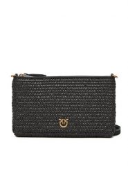 PINKO Torebka Flat Horizontal Mini PE 25 PCPL 104277 A2CF Czarny. Czarne listonoszki Pinko, bez wzorów, z tworzywa sztucznego, bez dodatków. Za 659.99 zł.