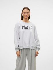 Vero Moda Bluza w kolorze szarym rozmiar: XS. Szare bluzy Vero Moda, xs, bez wzorów, bez kaptura. Za 66.16 zł.