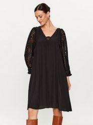 Culture Sukienka letnia Cuasmine 50109778 Czarny Relaxed Fit. Czarne sukienki Culture, l, bez wzorów, z wiskozy, bez kołnierzyka, bez ramiączek. Za 379.99 zł.