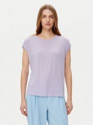 Vero Moda T-Shirt Ava 10284468 Fioletowy Regular Fit. Fioletowe t-shirty Vero Moda, s, bez wzorów, z lyocellu, bez kołnierzyka, bez ramiączek. Za 59.99 zł.