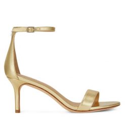 Sandały LAUREN RALPH LAUREN. Żółte sandały Lauren Ralph Lauren, bez wzorów, bez obcasa, na szpilce, bez zapięcia. Za 689.99 zł.