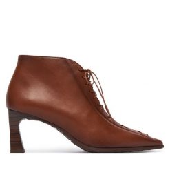 Botki Hispanitas. Brązowe botki Hispanitas, bez wzorów, bez obcasa, na słupku, bez zapięcia. Za 789.99 zł.