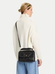 Guess Torebka Tisha HWPD77 64200 Czarny. Czarne torebki klasyczne Guess, z aplikacjami, ze skóry, bez dodatków. Za 309.99 zł.