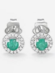 Maison héritage PARIS Złote kolczyki-wkrętki "Yesenia" z diamentami rozmiar: onesize. Szare kolczyki maison héritage PARIS, z diamentem, złote. Za 1,304.99 zł.