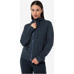 Bluza z kapturem rozpinana damska SUPER.NATURAL Solution Bio Hoodie. Niebieskie bluzy super.natural, m, bez wzorów, z materiału, klasyczne, bez ramiączek, z kapturem. Za 899.99 zł.