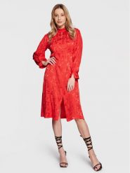 Closet London Sukienka codzienna D8228 Czerwony Regular Fit. Czerwone sukienki Closet London, na co dzień, bez wzorów, z wiskozy, bez kołnierzyka, bez ramiączek, proste. Za 279.99 zł.