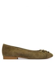 MICHAEL Michael Kors Baleriny Piper 40T6PIFP1S Khaki. Brązowe baleriny MICHAEL Michael Kors, bez wzorów, ze skóry, bez obcasa, bez zapięcia. Za 609.99 zł.