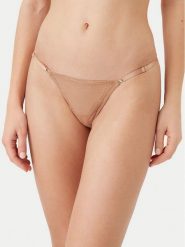 Guess Stringi O5RE10 KCLB0 Brązowy. Brązowe stringi Guess, z aplikacjami, z syntetyku. Za 79.99 zł.