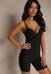 Czarna Body Modelujące na Ramiączkach z Miseczkami z Usztywnieniem Noritila. Czarne bielizna modelująca Renee, bez wzorów. Za 99.99 zł.