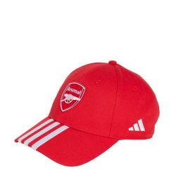 Czapka bejsbolowa Arsenalu. Białe czapki z daszkiem adidas, z aplikacjami, z bawełny. Za 99.95 zł.