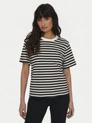 ONLY T-Shirt Livina 15272227 Czarny Regular Fit. Czarne t-shirty ONLY, xs, bez wzorów, z bawełny, bez kołnierzyka, bez ramiączek. Za 69.99 zł.