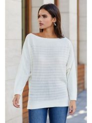 LA Angels Sweter w kolorze kremowym rozmiar: L. Brązowe swetry LA Angels, l, bez wzorów, bez ramiączek. Za 79.21 zł.