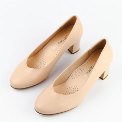 Cieliste czółenka damskie na słupku Sergio Leone Pb177. Czółenka Sergio Leone, na jesień, bez wzorów, ze skóry, eleganckie, bez obcasa, na słupku, bez zapięcia. Za 159.00 zł.