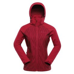 Kurtka softshell damska Alpine Pro Hoora. Czerwone kurtki przejściowe sportowe Alpine Pro, m, bez wzorów, z softshellu, bez kaptura, trekkingowe. W wyprzedaży za 369.00 zł.