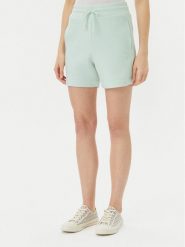 Guess Szorty sportowe V2YD10 K7UW2 Zielony Regular Fit. Zielone szorty sportowe Guess, z aplikacjami, z wiskozy. Za 219.99 zł.