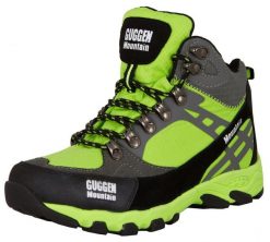 Damskie buty turystyczne outdoorowe. Zielone buty trekkingowe GUGGEN MOUNTAIN, bez wzorów, z materiału, bez zapięcia, trekkingowe. Za 249.48 zł.