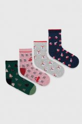 Pieces skarpetki Anita 4-pack damskie kolor szary. Szare skarpetki Pieces, bez wzorów. W wyprzedaży za 58.99 zł.