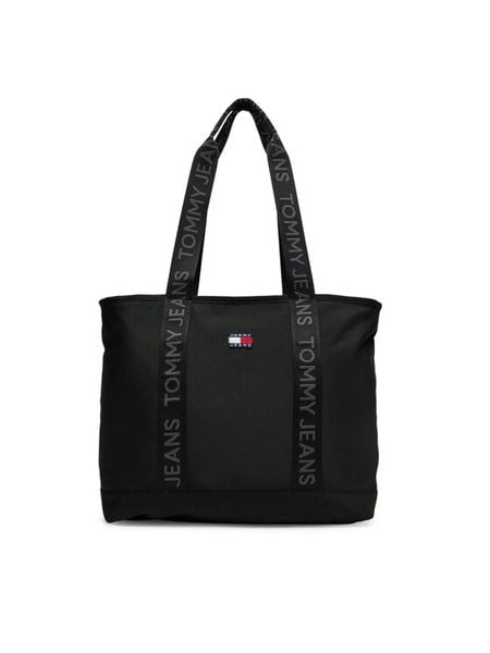 Tommy Jeans Torebka Tjw Daily Tote AW0AW17567 Czarny. Czarne shopper bag Tommy Jeans, bez wzorów, z jeansu, bez dodatków. Za 349.99 zł.