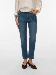 Vero Moda Dżinsy - Regular fit - w kolorze granatowym rozmiar: L/L32. Niebieskie jeansy Vero Moda, l, bez wzorów, klasyczne. Za 126.99 zł.