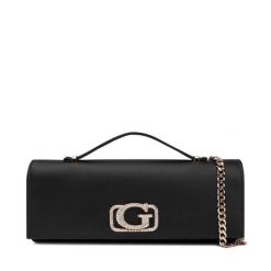 Torebka Guess. Czarne kopertówki Guess, z aplikacjami, bez dodatków. Za 489.99 zł.