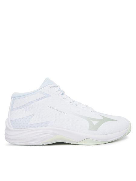 Mizuno Buty halowe Lightning Select Mid V1GC2675 Biały. Białe buty treningowe Mizuno, bez wzorów, z materiału, bez zapięcia. Za 409.99 zł.