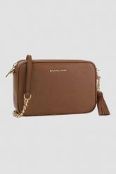 MICHAEL KORS Brązowa listonoszka ze skóry. Brązowe listonoszki Michael Kors, bez wzorów, ze skóry, eleganckie, bez dodatków. Za 1,259.99 zł.