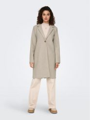 ONLY Płaszcz przejściowy Emma 15281382 Écru Regular Fit. Płaszcze ONLY, m, bez wzorów, z syntetyku, bez kaptura. Za 129.99 zł.