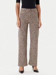 Guess Jeansy W5YA1A WHFP2 Brązowy Wide Leg. Brązowe jeansy Guess, z aplikacjami, z bawełny. Za 379.99 zł.