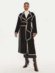 Bruuns Bazaar Płaszcz wełniany Abulas BBW4143 Czarny Loose Fit. Czarne płaszcze Bruuns Bazaar, na zimę, bez wzorów, z syntetyku, bez kaptura. Za 1,739.00 zł.