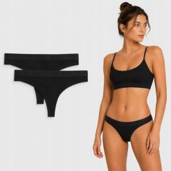 STRINGI DAMSKIE 4F 2PAK BIELIZNY DAMSKIEJ BAWEŁNIANEJ XS F040 SS26. Brązowe majtki sportowe 4f, s, bez wzorów, z bawełny, na fitness i siłownię. Za 59.99 zł.