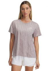 Under Armour Koszulka sportowa "Vanish Energy 2.0" w kolorze fioletowym rozmiar: L. Różowe t-shirty sportowe Under Armour, l, bez wzorów, z materiału, bez ramiączek, outdoorowe. Za 145.60 zł.